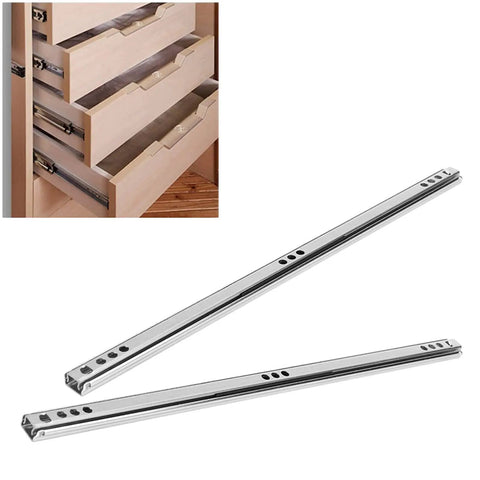 2 Pack Heavy Duty Cabinet Drawer Slides Replacement Ball Bearing Smooth Bidirectional Glide Rails 15–20kg Load Capacity
