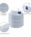 Collapsible Bucket For Camping And Home Use, Folding Water Container with handy handle and durable faucet system, PP material