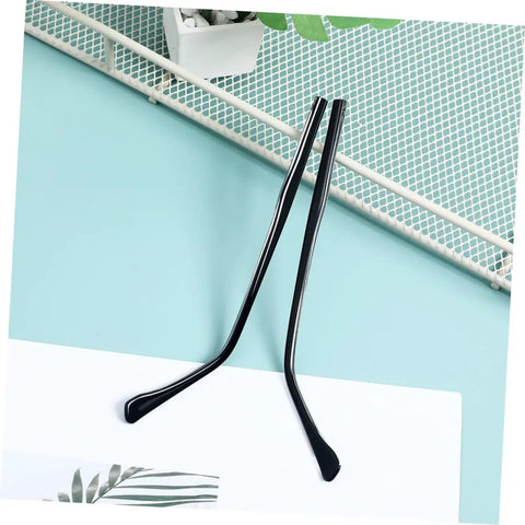 Two Pairs Metal Eyeglass Arms Replacement Kit With Black Temple Legs For Quick Fixes, No Fuss Fit And Stable Support For Eyeglasses
