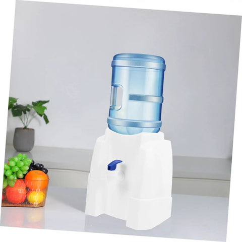 Compact Water Jug Dispenser Stand For Office Use Go To Hydration Station on kitchen counter with bottled water and tap
