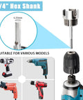 All In One PVC Pipe Threader Kit For One Half Inch Three Quarter Inch And One Inch Pipes Evponk Internal And External Threading Tool Set For Electric Drill Tapping And Rethreading System Three Piece Fast And Easy with 1/4 inch hex shank, suitable for various drills