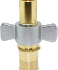 1 Inch NPT Wet Line Wing Nut Heavy Duty Hydraulic Quick Disconnect Coupler Set For Live Bed Dump Trailer Systems With Brass Body Corrosion Resistant Nipple Steel Sleeve 3000 PSI Working Pressure