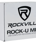 Packaging of Mini 2x2 USB Audio Interface With 24 Bit 192kHz Conversion Plug And Play Ready Phantom Power Bus Powered