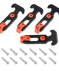 4 Pack Rubber Latches With Flexible T Handle Draw Latches Screws Included Heavy Duty Hasp Latch Set For Secure Vibration Resistant