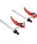 Beefy 5/8 Inch Bench Dog Clamp with ratchet hold down and vibration resistant jaws, ideal for MFT tables, set of two clamps.