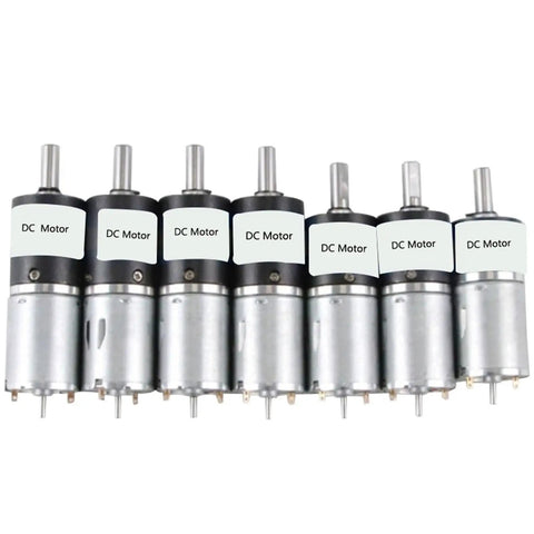Power Up Your Projects With This Sleek Dc Low Speed Micro Planetary Gear Motor Featuring Insane Long Life And Huge Torque For Industrial Automation Or Cool Robot Builds with six DC motors in a row.