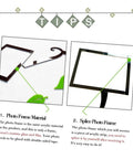 Photo frame assembly tips for Acrylic 3D Tree Wall Sticker with Silver Leaves, highlighting material and splicing process.