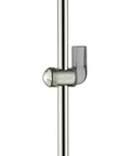 24 Inch Wall Bar Shower Rail With Easy Height Adjustment, Chrome Finish, Modern Spray Head, Angle Adjustable Holder, Left-Right Pivot, Includes Soap Dish