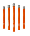 Dry Diamond Drill Bit Set Five Piece One Quarter Inch Six Millimeter Hole Saw Kit Heavy Duty for drilling tough surfaces