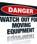 Heads Up Watch Out For Moving Equipment Aluminum Sign 8x12 Inch Waterproof Safety Notice for Construction Sites