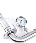 QiiMii 1.5-inch sanitary tri-clamp adjustable pressure relief valve with diaphragm gauge, SS304