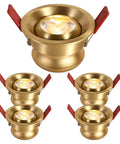 WKNHHL 7W Brass Led Recessed Light, 3 Inch Baffle Trim, 10 Pcs with adjustable angle and red clips for easy installation.