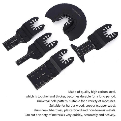 33 Piece Universal Oscillating Multitool Blade Set Heavy-Duty With High Carbon Steel Blades for precise DIY cuts