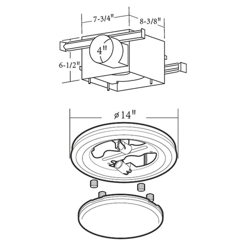 Diagram of Saturn Decorative Bathroom Ventilation Exhaust Fan With Light 80 CFM Satin White Frosted Glass Enclosure