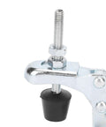 Close-up of Quick Release Vertical Toggle Clamp With 30Kg Clamping Force For Welding And Assembly, durable metal, ergonomic handle visible.
