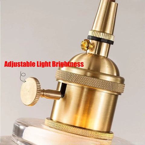 Glass Pendant Lamp Crystal Pendant Light Shade ceiling lamp adjustable brightness feature for easy light control.