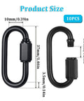 10 Pack 304 Stainless Steel M3.5 Quick Link Chains One Eighth Inch D Shape Locking Chain for Pet Keychains Outdoor Travel Gear