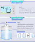 Instruction diagram for setting up an Ultrasonic Water Level Monitor for Tanks with High Low Alarm showing installation steps.