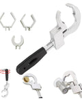 All In One Bathroom Adjustable Wrench Set For Faucets And Valves Universal Double Ended Disassembly And Assembly Tool with three chuck sizes