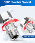 360 Degree Swivel Pressure Washer Fittings M22 14mm Thread 5000 PSI Universal Connectors For Hassle Free Hose Maneuvering And No Kinks Two Pack Ideal For Home And Professional Cleaning Tasks, stainless steel swivel fitting