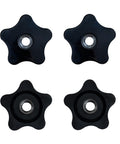 4 Pcs Star Knobs Size 5 16 18 Hand Tighten Clamping Knobs Through Hole Nylon Star Head Black Plastic For T Track Bolts Jigs And Mechanical Equipment Kit