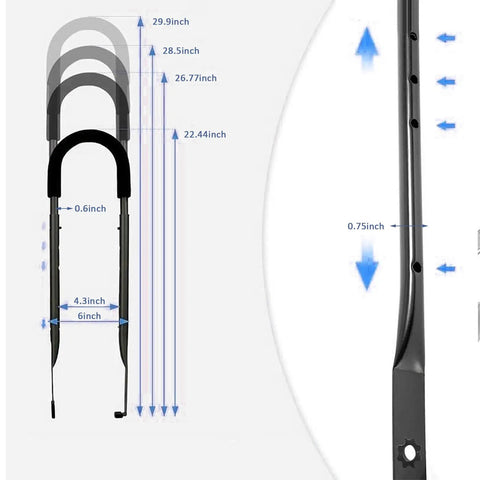 Kids Bicycle Safety Trainer Handle with adjustable iron push bar dimensions for Easy Balance Learning Balance Push Bar On Most Kids Bikes.