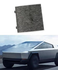 Premium Cabin Air Filter Fits Tesla Cybertruck 2024 Up with multi-layer media showing superior design for dust and pollen filtration.