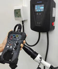 EVSE Charger Tester For Electric Vehicle Charging Stations Plug And Play Simulation Adapter Trigger quick diagnostic checks with hand-held tester.