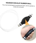 Manual Fuel Transfer Pump With One Way Siphon For Gas And Diesel Easy Hand Pump For Cars And Equipment Backflow Oil Absorber Portable Safe Fuel Transfer No Mess Quick Fill Reliable Hand Siphon Pump black rubber squeeze ball with clear hose