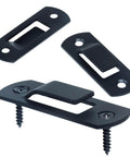 Two Pack 90 Degree Rotating Barn Door Locks for Privacy and Security, Solid Stainless Steel Latch and Hook Set components