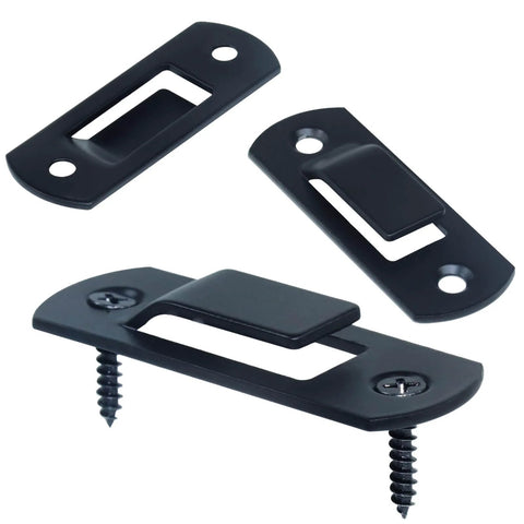 Two Pack 90 Degree Rotating Barn Door Locks for Privacy and Security, Solid Stainless Steel Latch and Hook Set components
