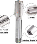 Pro Grade M20 X 1.5 Tap And Die Set showing sharp blade and 4 flutes, High-Speed Steel HSS, for fresh or repaired threads