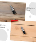Built Damn Tough Stainless Steel Self Locking Indexing Plunger With Slick Spring Return Knob on wood panels for easy setup.