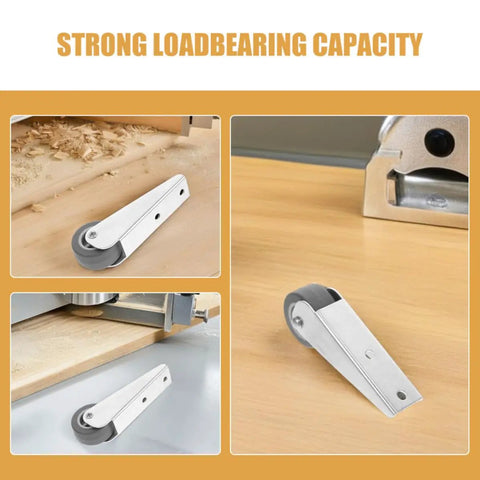 Heavy Duty Sliding Door Casters For Barn Doors And Counters Include Nylon Rollers And Galvanized Brackets For A Butter Smooth Glide Bearing Weight Like A Champ While Staying Whisper Silent Daily, showing gray nylon roller and steel bracket.