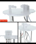 Electric Fuel Pump Module Assembly Compatible With Nissan 370z Models Spanning 2009 Through 2015 V6 showing top view and wiring connections.