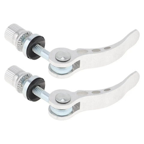 Two Pack Seat Post Quick Release Clamp Pins For Bikes M6 Quick Release Seat Clamp Bolts Bicycle Binder Screws Silver Metal