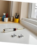 Heavy Duty Stainless Steel Cabinet Door Latch Set With Double Roller Catch Spring Loaded Cabinet Lock on desk