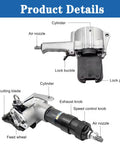 Bad Boy Pneumatic Steel Strapping Machine For Metal Banding Tools With Adjustable 19 To 32 Mm Width Portable packaging rig features air nozzle and belt cutting blade.