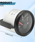 52mm Boat Fuel Level Gauge 9 To 32V DC Marine Gas Tank Meter With 73-10 Ohm Sensor, side view with product dimensions