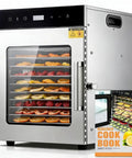 Heavy Duty Stainless Steel Food Dehydrator With Twelve Spacious Trays And A Rock Solid 800 Watt Motor For Smooth Even Airflow drying fruits