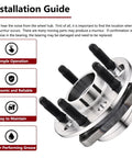 Front Or Rear Wheel Bearing And Hub Assembly For GM Cars And SUVs Fits Malibu Impala Equinox Terrain Lacrosse Regal Saab 9 5 Cadillac XTS CTS 2010 2017 Durable Wheel Hub Replacement with installation guide and features.