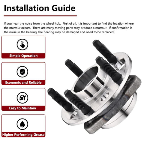 Front Or Rear Wheel Bearing And Hub Assembly For GM Cars And SUVs Fits Malibu Impala Equinox Terrain Lacrosse Regal Saab 9 5 Cadillac XTS CTS 2010 2017 Durable Wheel Hub Replacement with installation guide and features.