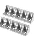 10 Pack Aluminum Alloy L Shape Corner Brackets Right Angle Brace Fasteners For Furniture, Heavy Duty Durable Shelf Supports