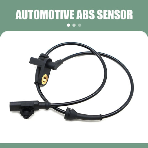 Rear-left ABS wheel speed sensor, black with mounting tab and electrical connector.