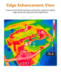 Edge enhanced thermal image from Ultra Light Thermal Imaging Camera With Thermometer Mode For HVAC And Electrical Inspections.