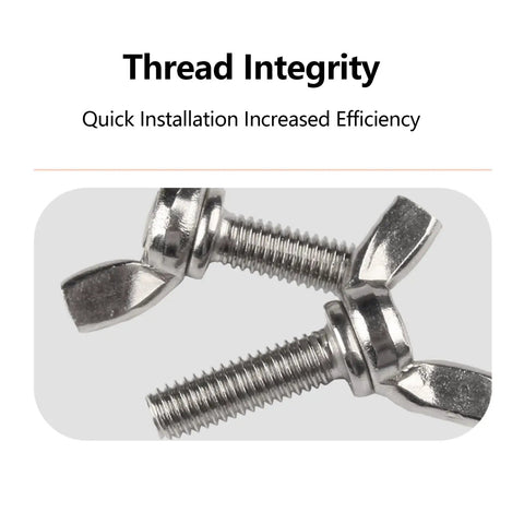 Top Shelf 304 Stainless Steel Butterfly Wing Bolts And Thumb Screws 10 Pack Heavy Duty Hand Tightening Fasteners For Shop Workflows And Zero Headache Installations