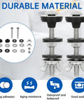 stainless steel toilet bolts kit with washers, rust-resistant and leak-proof for tank-to-bowl connection