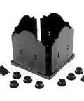 Laredo Sunset 8x8 Post Base Kit For Pergolas And Decks With Decorative Plates, Hex Cap Nuts, Timber Screws, Heavy Duty Galvanized Steel