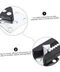 Close-up of 10 Pack Heavy Duty Sectional Sofa Connectors Modular Snap Hook showing steel and zinc alloy material.