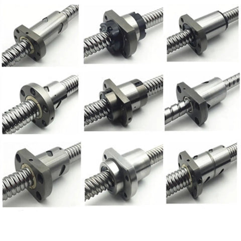 Assorted left hand ball screw nut for SFU1605 SFU2005 SFU2505 SFU3205, single ball nut, 16mm 20mm 25mm 32mm dia, 5mm pitch flange